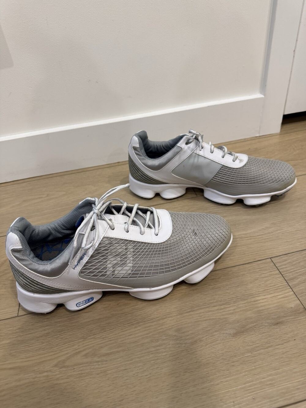 Footjoy Hyperflex II Golf Shoes Sneaker Men Size 11.5 M White Gray Blue 51022